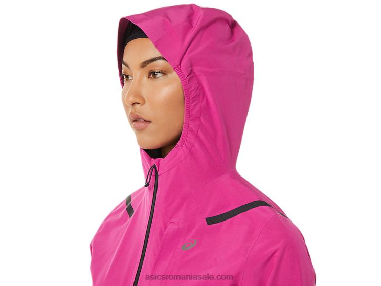 Asics roșu fucsia jachetă accelerate impermeabilă 2.0 pentru femei ZF4643274