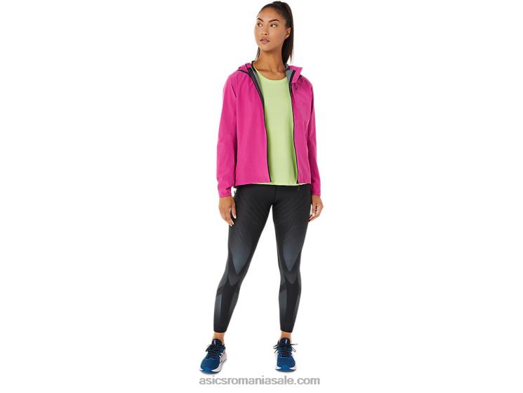 Asics roșu fucsia jachetă accelerate impermeabilă 2.0 pentru femei ZF4643274