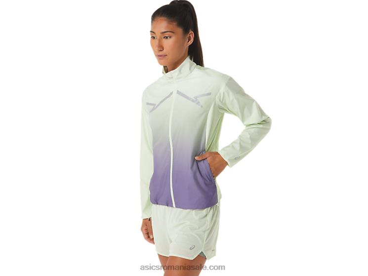 Asics verde șoaptă/violet praf jachetă de damă lite-show ZF4642334