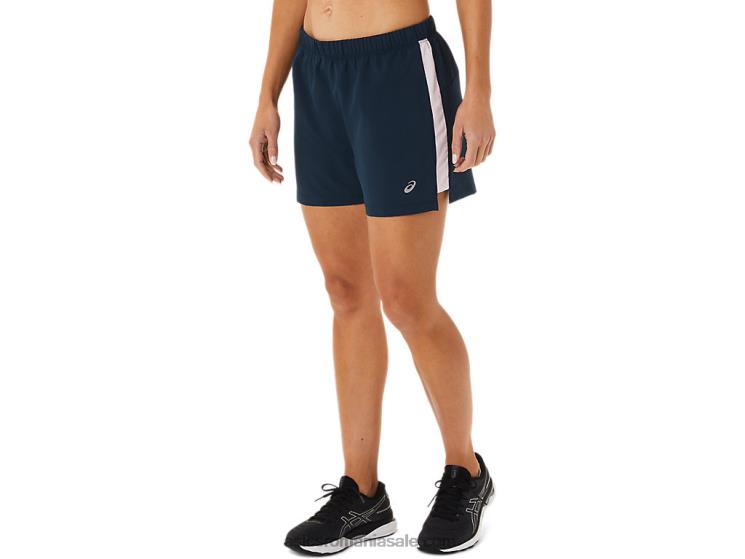 Asics albastru francez/abia trandafir gata de damă 3 în scurt ZF4643339