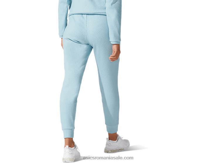Asics albastru fum pantalon de transpirație moale elastic pentru femei ZF4644070