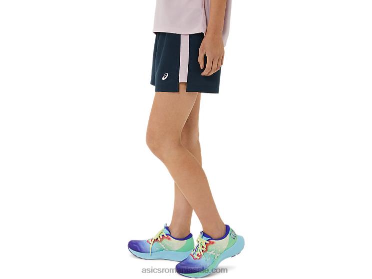 Asics albastru inchis gata de damă 3in scurt lam ZF4643314