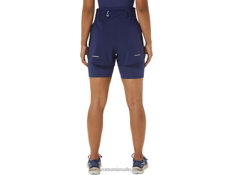 Asics albastru indigo nagino pentru femei 4in run short ZF4642248