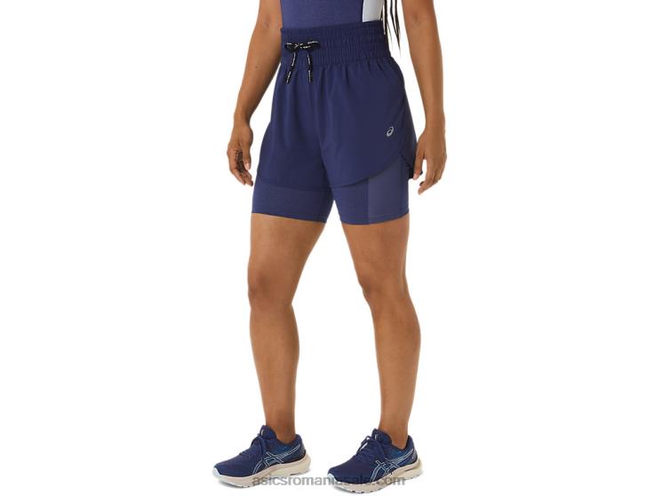 Asics albastru indigo nagino pentru femei 4in run short ZF4642248