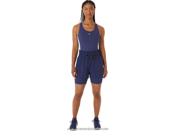 Asics albastru indigo nagino pentru femei 4in run short ZF4642248