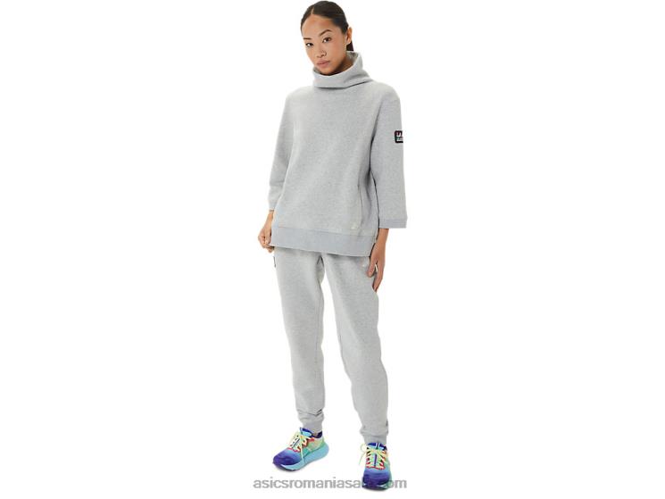 Asics erica gri deschis jogger pentru femei duminică fleece lam ZF4643305