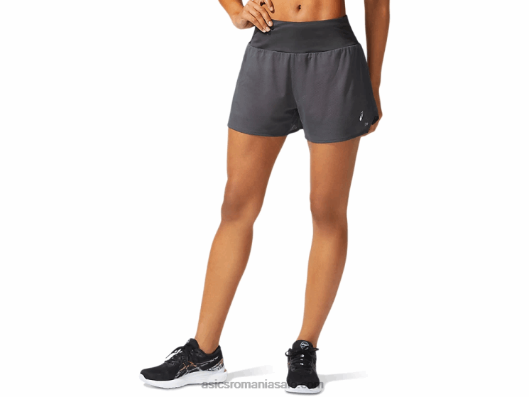 Asics gri grafit/petală piersică ventilație pentru femei 2-n-1 3.5in scurt ZF4643975