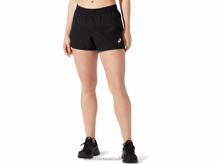 Asics negru de performanță argint pentru femei 4in scurt ZF4642779