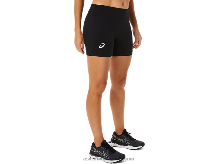 Asics negru de performanță circuit pentru femei 5in scurt de compresie ZF4642358