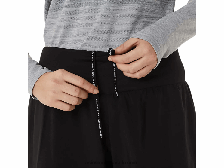 Asics negru de performanță drum feminin 2-n-1 5.5in scurt ZF4643002