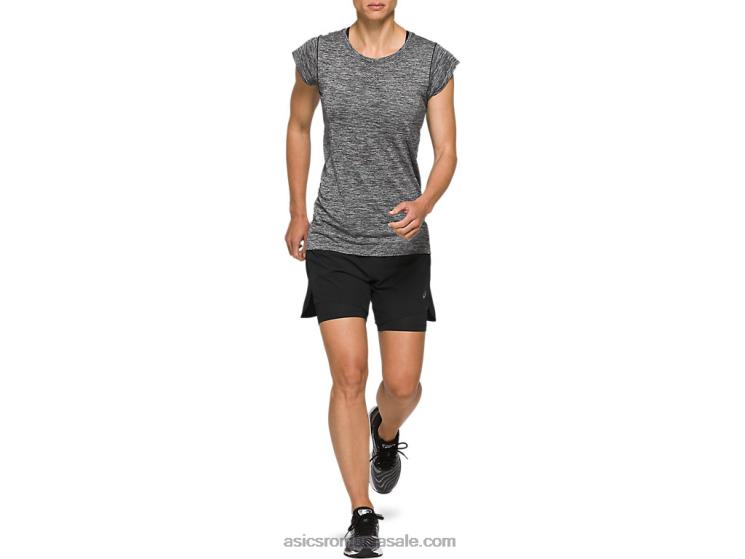 Asics negru de performanță drum feminin 2-n-1 5.5in scurt ZF4643787