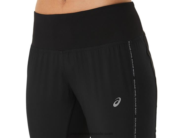 Asics negru de performanță pantaloni de curse pentru femei ZF4642504