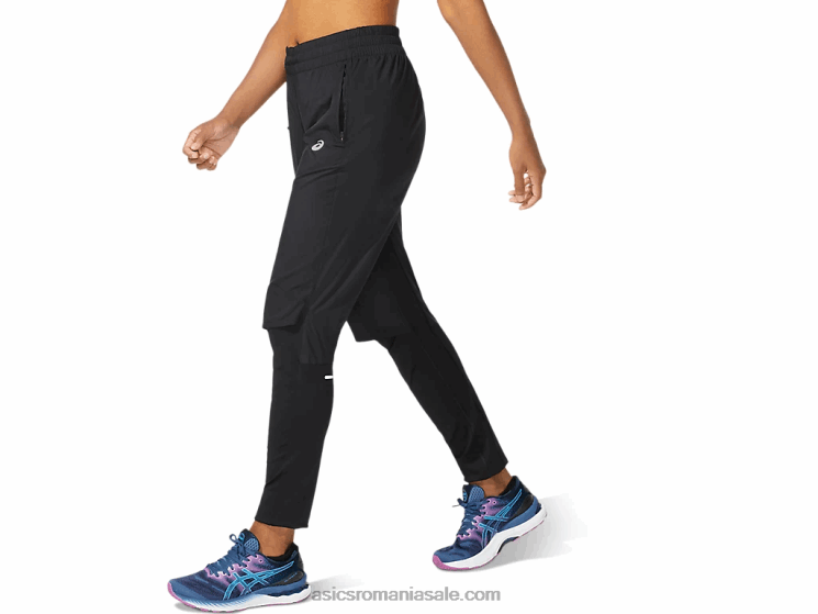 Asics negru de performanță pantaloni de curse pentru femei ZF4644049