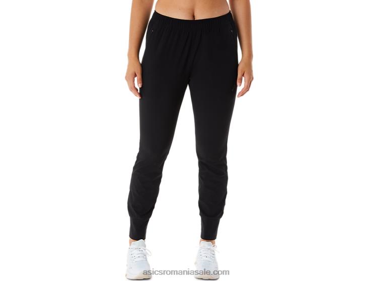 Asics negru de performanță pantaloni țesuți stretch pentru antrenament pentru femei ZF4642217