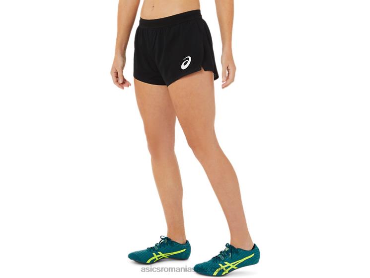 Asics negru de performanță scurtă de damă din tricot ușor ZF4643407