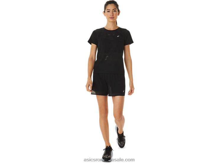 Asics negru de performanță ventilație pentru femei 2-n-1 3.5in scurt ZF4643052