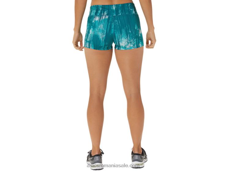 Asics perf tie dye catifea pin imprimeu trenă scurtă de 2 inci pentru femei ZF4643083