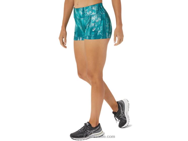 Asics perf tie dye catifea pin imprimeu trenă scurtă de 2 inci pentru femei ZF4643083
