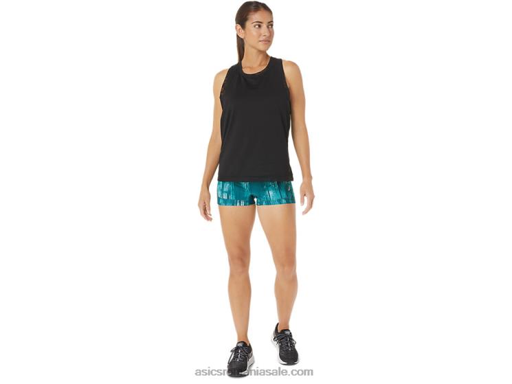 Asics perf tie dye catifea pin imprimeu trenă scurtă de 2 inci pentru femei ZF4643083