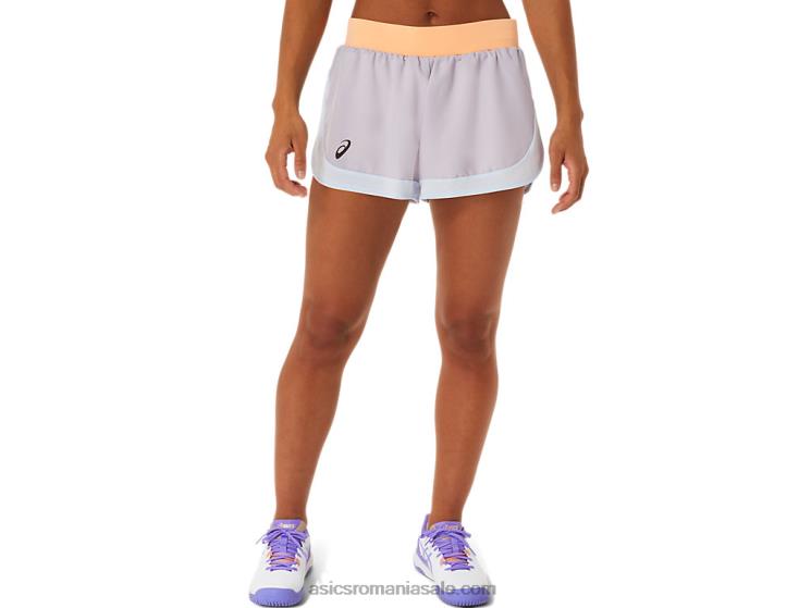 Asics pop violet amurg/portocaliu meci scurt feminin ZF4642494