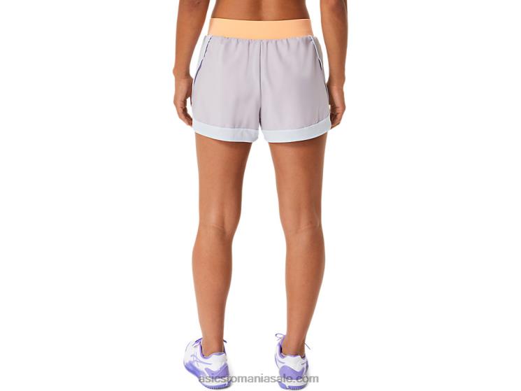 Asics pop violet amurg/portocaliu meci scurt feminin ZF4642494