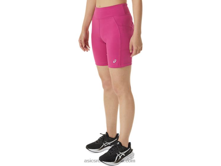 Asics roșu fucsia pantalon scurt tricot de 7 inci pentru femei ZF4643376