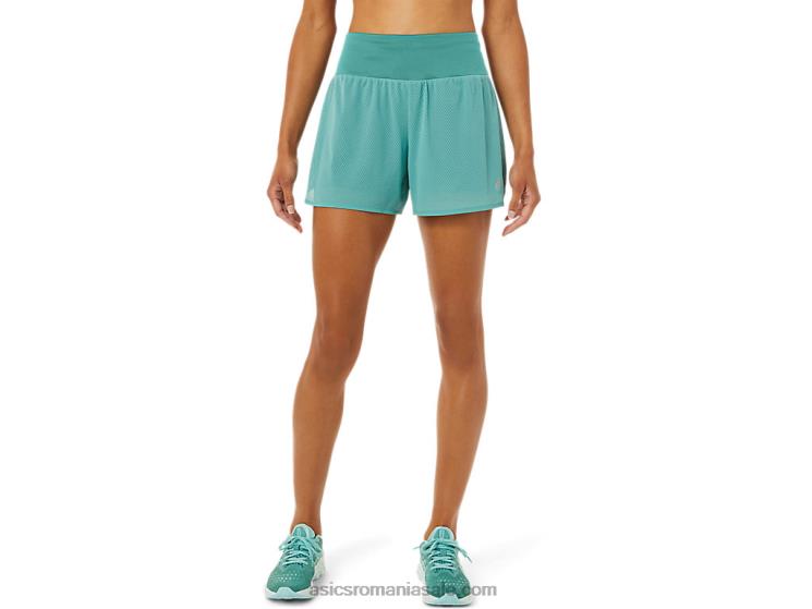 Asics salvie/negru de performanță ventilație pentru femei 2-n-1 3.5in scurt ZF4643253
