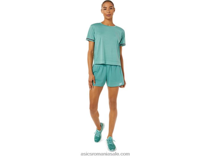 Asics salvie/negru de performanță ventilație pentru femei 2-n-1 3.5in scurt ZF4643253