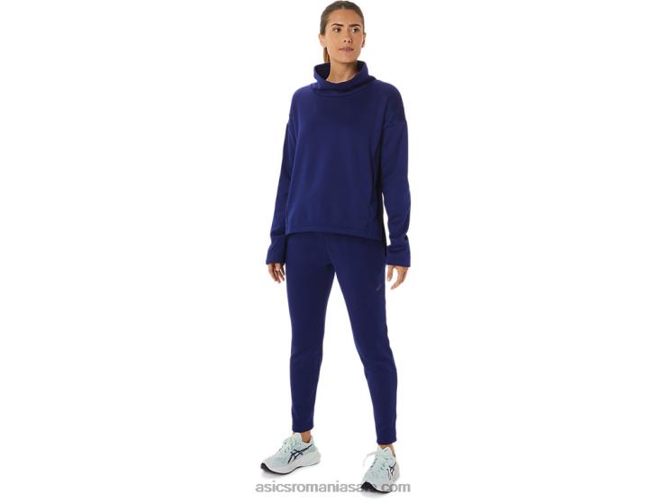 Asics se scufundă albastru pantalon de damă din tricot periat ZF4642936