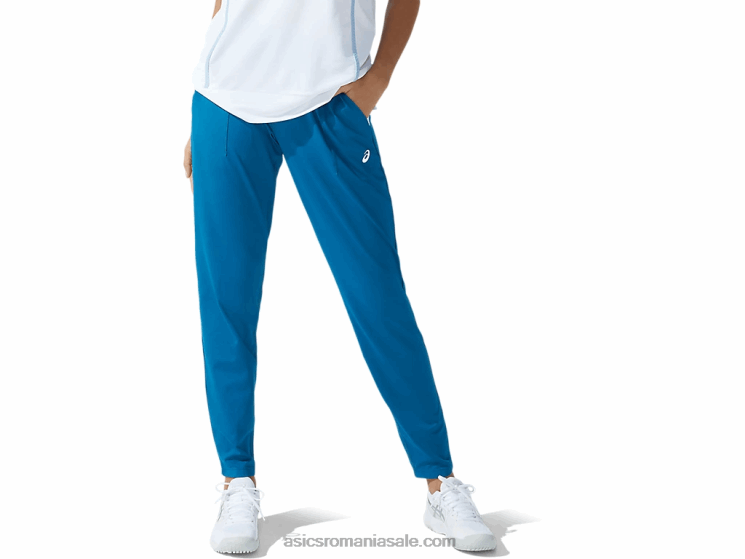 Asics teal de mare adâncime/alb strălucitor pantalon de tenis de damă ZF4643770