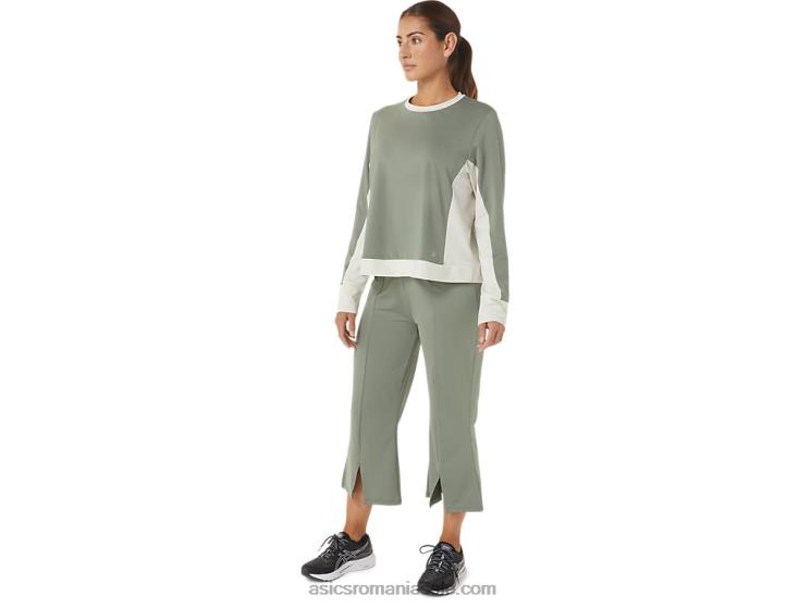 Asics verde lichen/mesteacăn w pantaloni evazați reutilizați ZF4642740