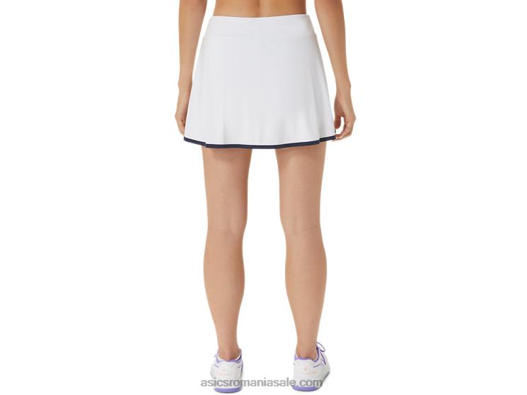Asics alb strălucitor fusta curte pentru femei ZF4642484