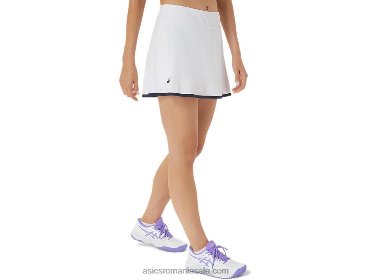 Asics alb strălucitor fusta curte pentru femei ZF4642484
