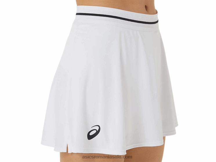 Asics alb strălucitor fusta de meci pentru femei ZF4642508