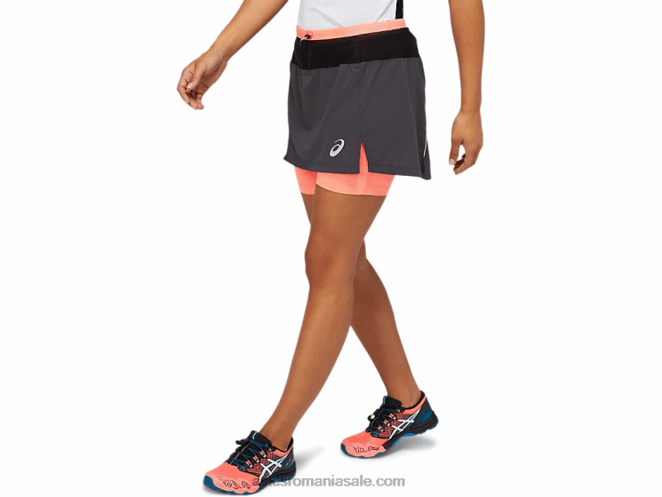 Asics gri grafit/coral aprins fusta fujitrail pentru femei ZF4643845