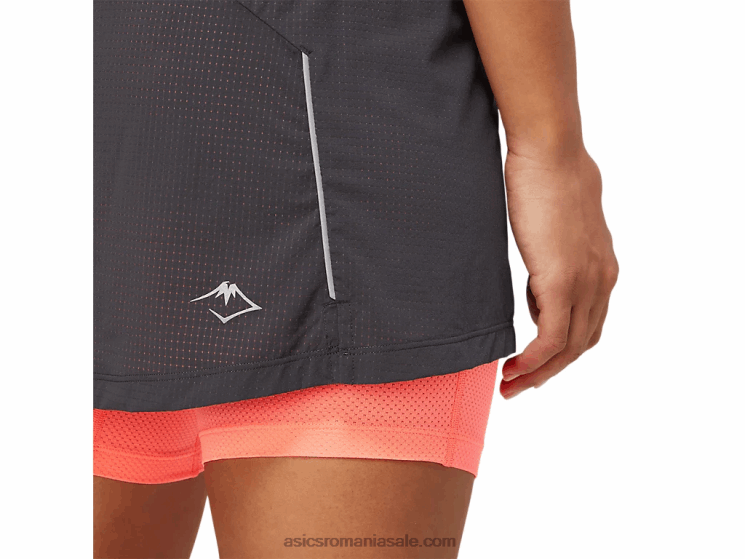 Asics gri grafit/coral aprins fusta fujitrail pentru femei ZF4643845
