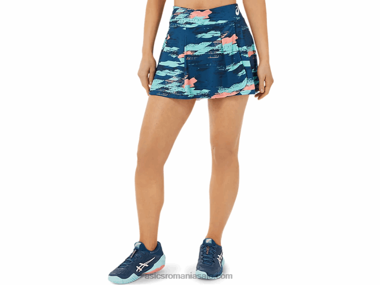 Asics indigo deschis fusta skort grafică pentru femei ZF4643503
