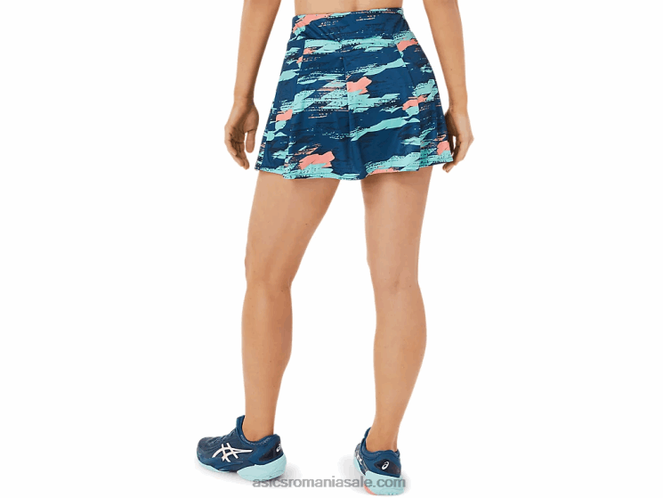 Asics indigo deschis fusta skort grafică pentru femei ZF4643503