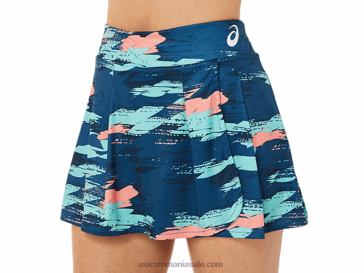 Asics indigo deschis fusta skort grafică pentru femei ZF4643503