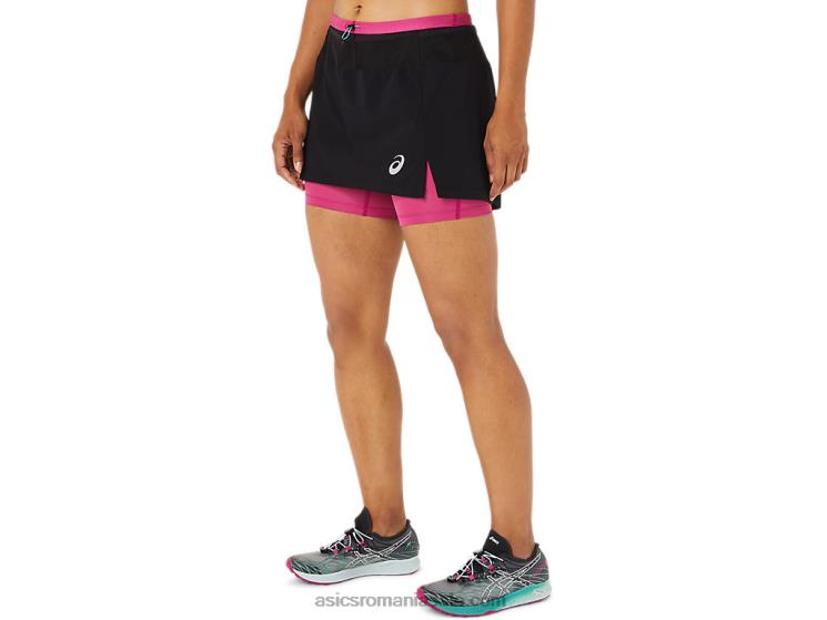 Asics negru performant/rosu fucsia fusta fujitrail pentru femei ZF4643507