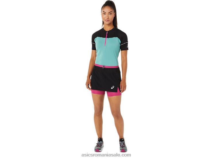 Asics negru performant/rosu fucsia fusta fujitrail pentru femei ZF4643507