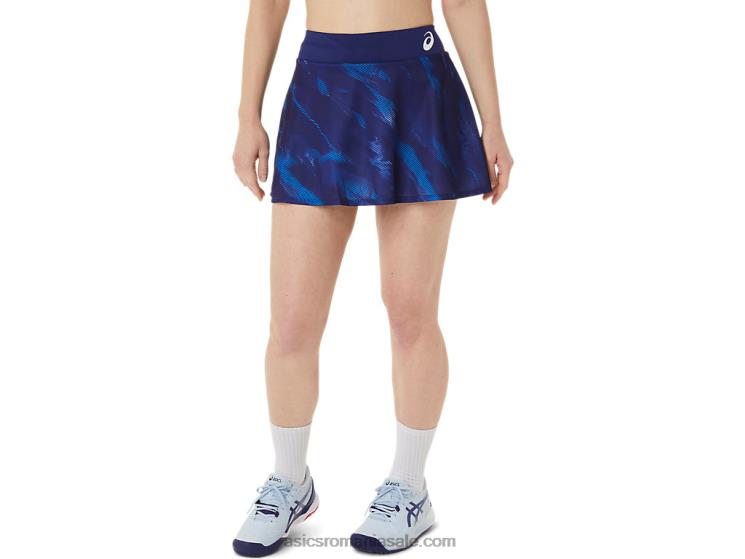 Asics se scufundă albastru fusta skort grafică pentru femei ZF4643064