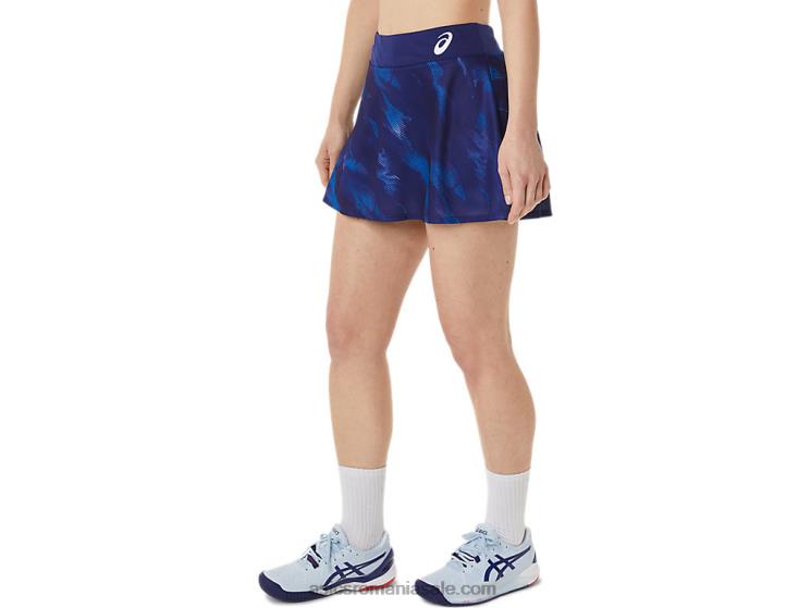 Asics se scufundă albastru fusta skort grafică pentru femei ZF4643064