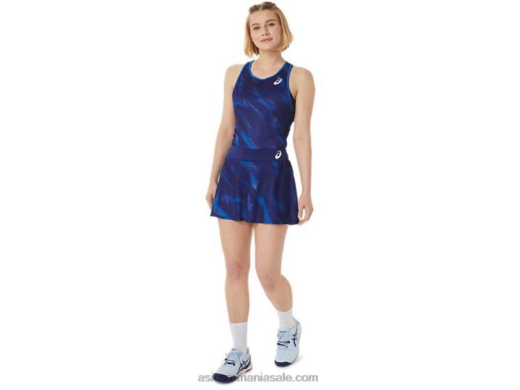 Asics se scufundă albastru fusta skort grafică pentru femei ZF4643064