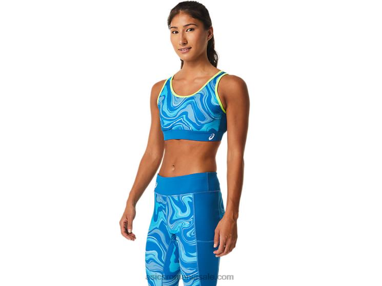 Asics albastru renăscut sutien grafic dama ZF4642473