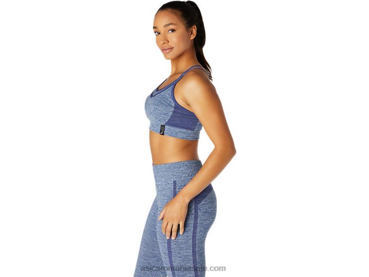 Asics albastru tunet sutien reversibil fără cusături pentru femei ZF4643662