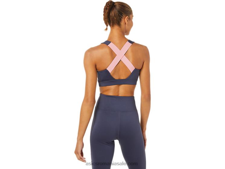 Asics ceață indigo sutien cu bretele încrucișate pentru femei ZF4643379