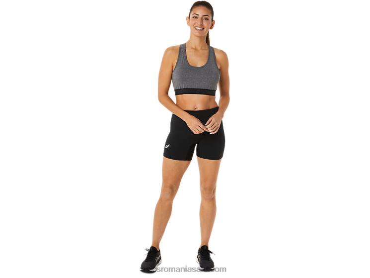 Asics gri închis negru/negru sutien căptușit circuit ii pentru femei ZF4642885