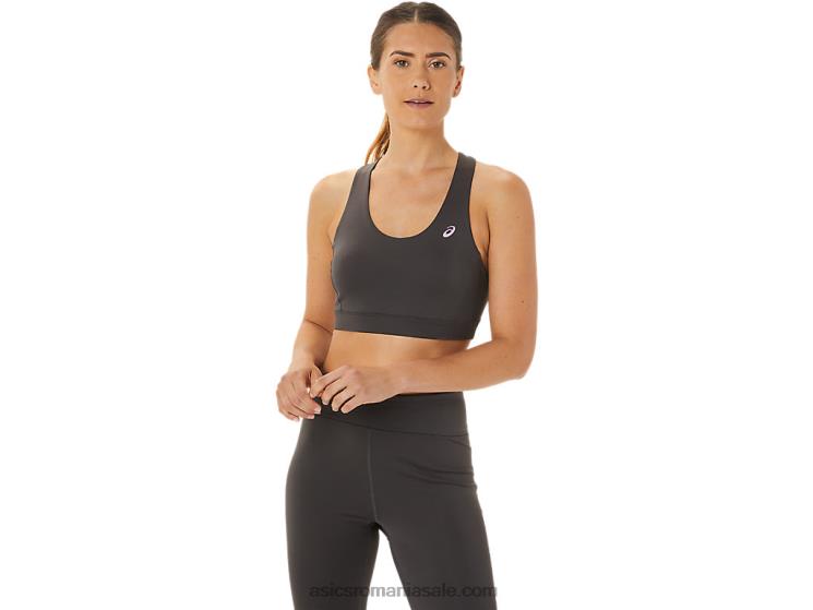 Asics gri obsidian sutien cu bretele încrucișate pentru femei ZF4642956