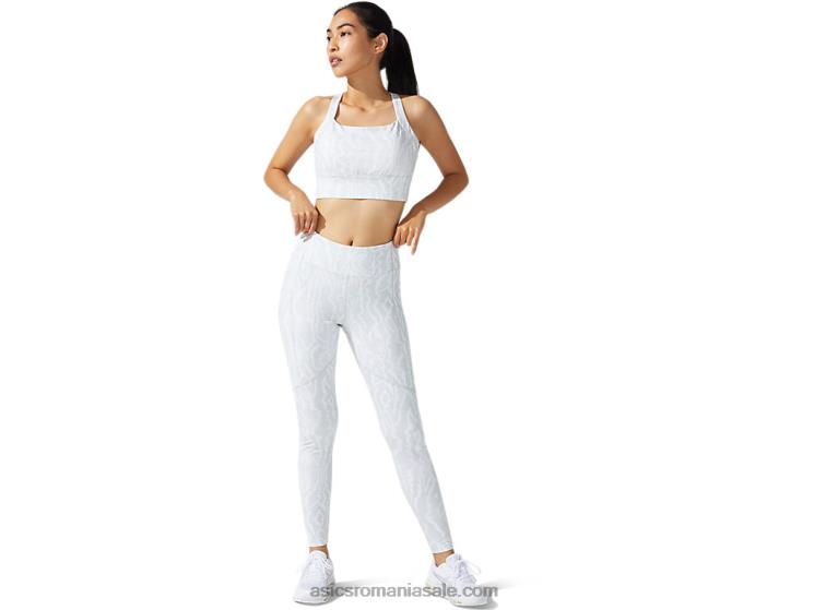 Asics imprimeu alb strălucitor sutien nou strong 92 imprimat pentru dama ZF4643776